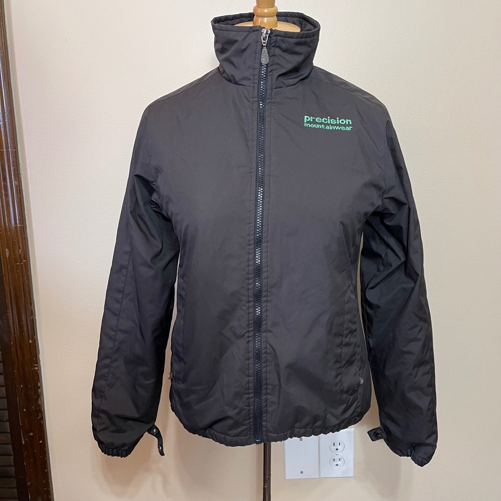 Precision Mountainwear Women Lightweight Full Zip Jacket Black S‎ Pockets